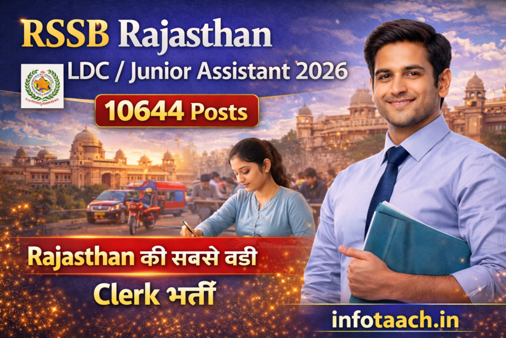 Rajasthan RSSB LDC Junior Assistant Recruitment 2026 | 10644 Posts | Apply Online